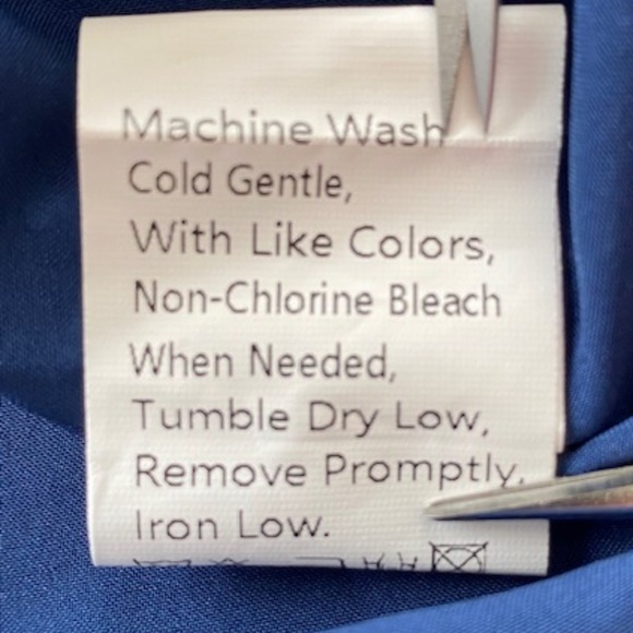 Fashion Blue Patterned Midi Dress Smocked Stretchy Bust and Collar Size S - Picture 11 of 16